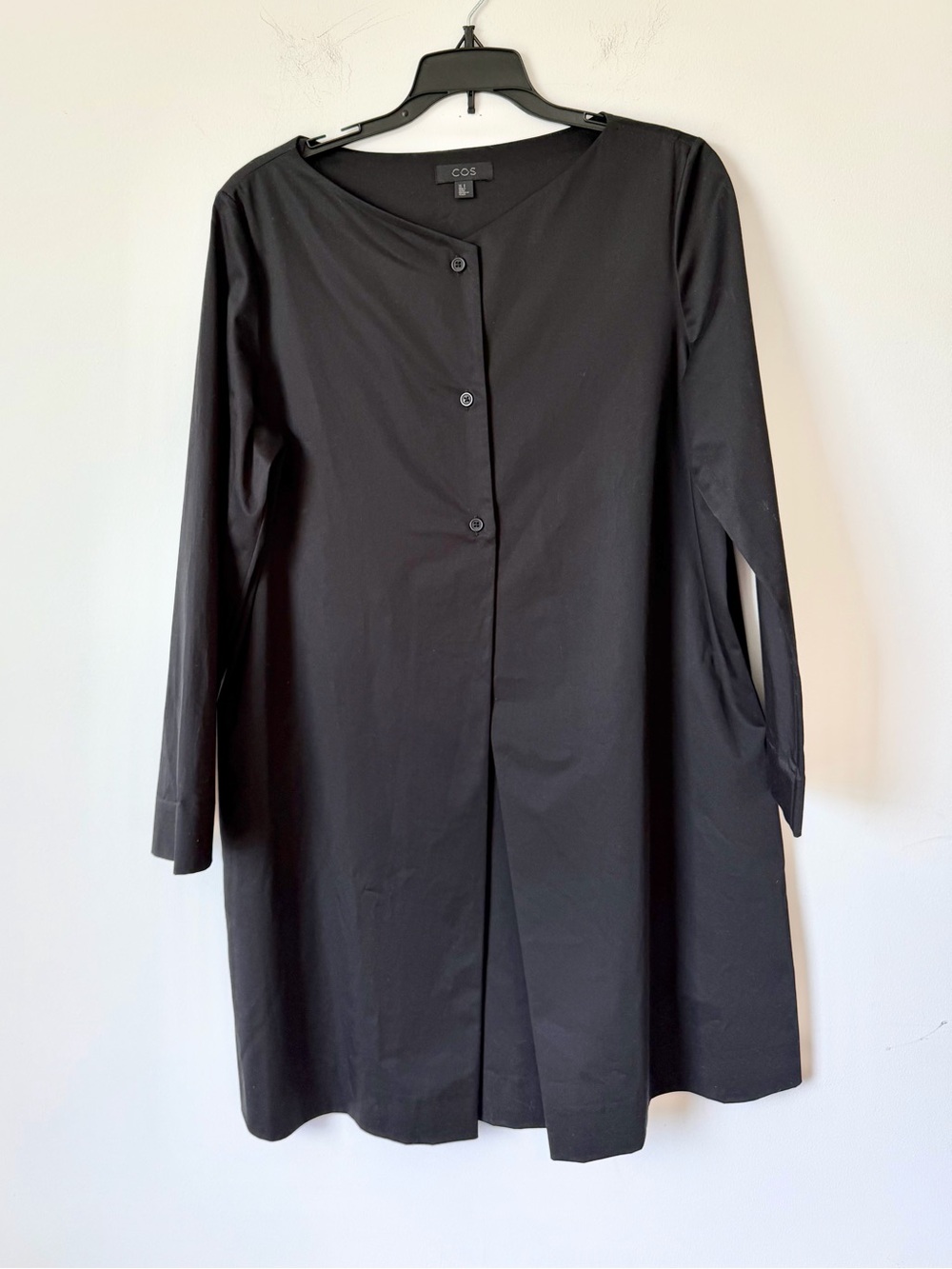 COS Black Long-Sleeve Mini Dress